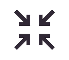 Scaling symbol and sizing arrow icon simple outline linear vector.