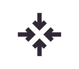 Scaling symbol and sizing arrow icon simple outline linear vector.