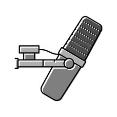 karaoke mic microphone color icon vector illustration