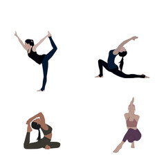 Naklejka na ściany i meble yoga poses