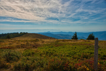Landschaft auf dem Gazon du Faing in den Vogesen