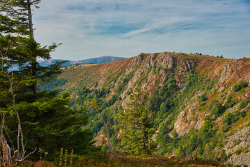 Landschaft auf dem Gazon du Faing in den Vogesen