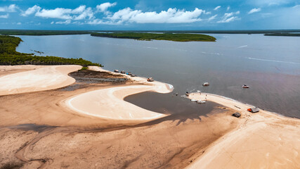 Delta Rio Parnaíba Delta das Américas Paraíso Tropical Paisagem Drone Piauí Maranhão Natureza...
