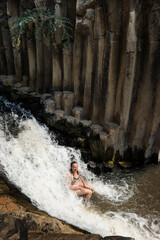 Stream and pond Meshushim in Israel