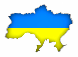 Ukraine Blue Yellow Flag Country Nation Background 3d Illustration