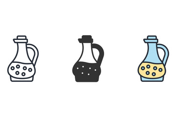 Vinegar icons  symbol vector elements for infographic web