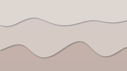 Modern beige art background in paper cut style.