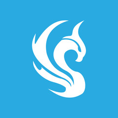 phoenix icon, company logo concept, on a white background, vector illustration