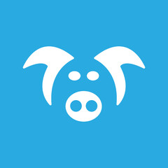 pig icon on a white background, vector illustration
