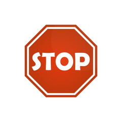 stop sign icon, vector illustration