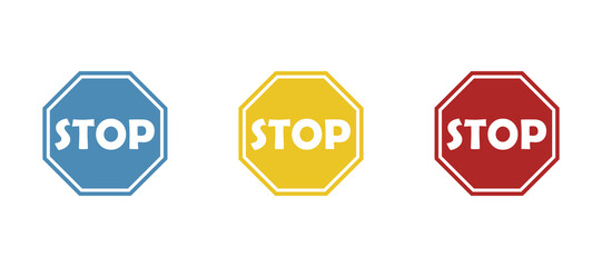 stop sign icon, vector illustration