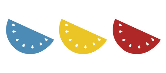 Watermelon icon on a white background, vector illustration