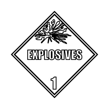 Explosive sign icon, vector illustration