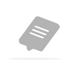 single message icon, cloud, message concept, vector illustration