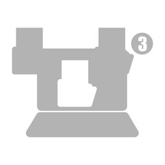 icon of files on the computer, vector illustration