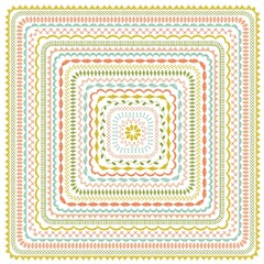 embroidery stitch concentric squares pattern