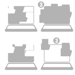 icon of files on the computer, vector illustration