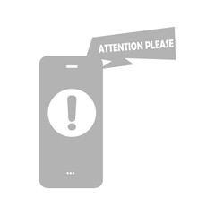 Attention icon concept, vector illustration