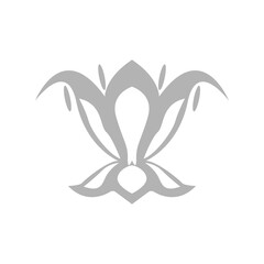 flower icon on a white background, vector illustration