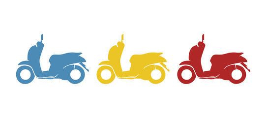 scooter icon on a white background, vector illustration
