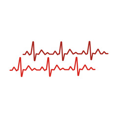 heart beat icon on white background, vector illustration