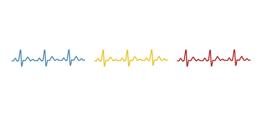 heart beat icon on white background, vector illustration