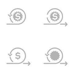 dollar icon, circle circulation concept, vector illustration