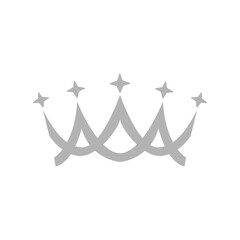 crown icon on a white background, vector illustration