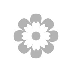 flower icon on a white background, vector illustration