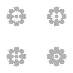 flower icon on a white background, vector illustration