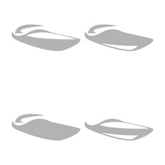 boat icon on a white background, vector illustration