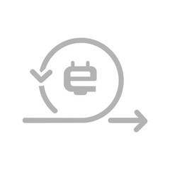 electricity icon, circle concept, vector illustration