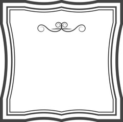 Text frame blank template. Ornamental print decoration