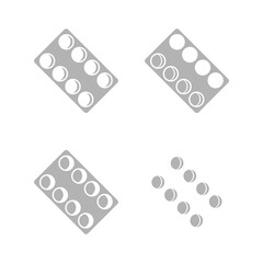 pill packaging icon, vector illustration