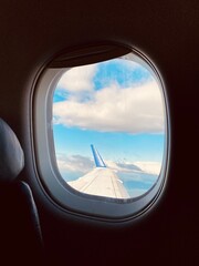 view from airplane window