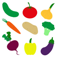 Set of vegetables