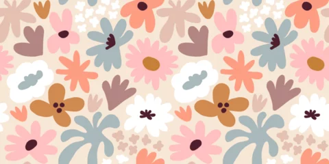 Gardinen Kinderzimmer Muster  Abstract seamless pattern with cute hand drawn meadow flowers. Fashion stylish natural background.  © Oleksandra