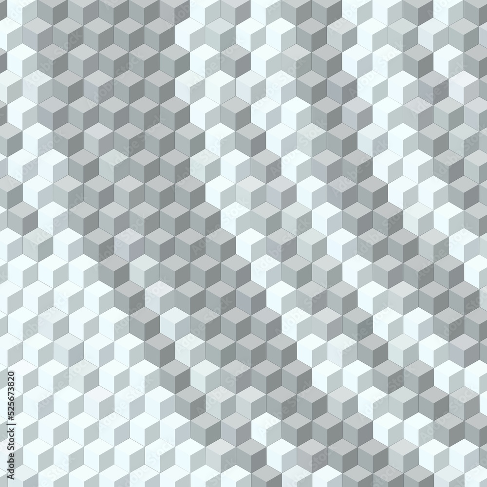 Poster an illustration of colorful isometric 3d cube with abstract multicolor pattern background wallpaper