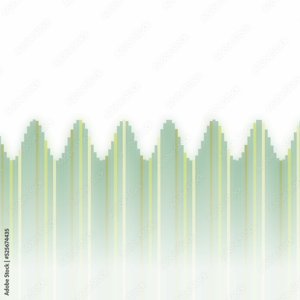 Poster abstract colorful illustration of stylized sound frequency equalizer element rainbow lines and wave
