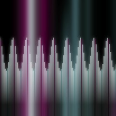 Abstract colorful Illustration of Stylized Sound frequency equalizer element rainbow Lines and wave