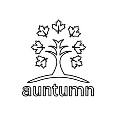 Obraz premium leaf icon, autumn concept, vector illustration