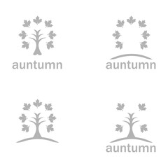 leaf icon, autumn concept, vector illustration