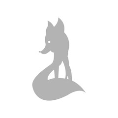 fox icon on a white background, vector illustration