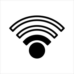 WIFI icon vector, wireless internet sign isolated on white background, flat style, vector illustration
