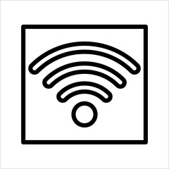 WIFI icon vector, wireless internet sign isolated on white background, flat style, vector illustration