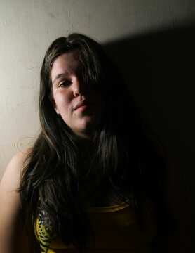 white woman with side light