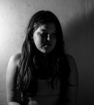 white woman with side light