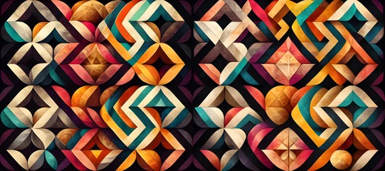 Gordijnen seamless geometric pattern © Textures & Patterns