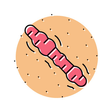 keloid scar color icon vector illustration