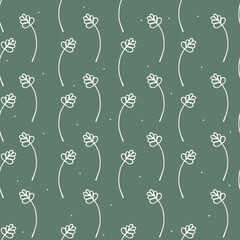Vintage floral seamless pattern. Vector. Seamless texture with flowers. Endless floral pattern.